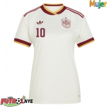 Camiseta España Dani Olmo #10 Visitante Equipación para mujer Mundial 2026 manga corta